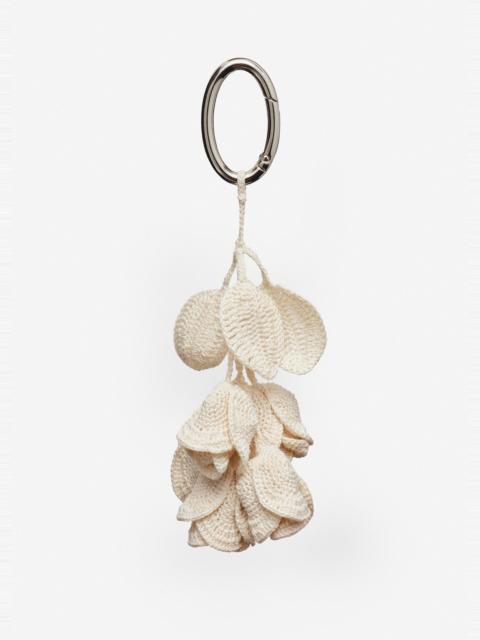 MAGDA BUTRYM Layered crochet rose charm in cream