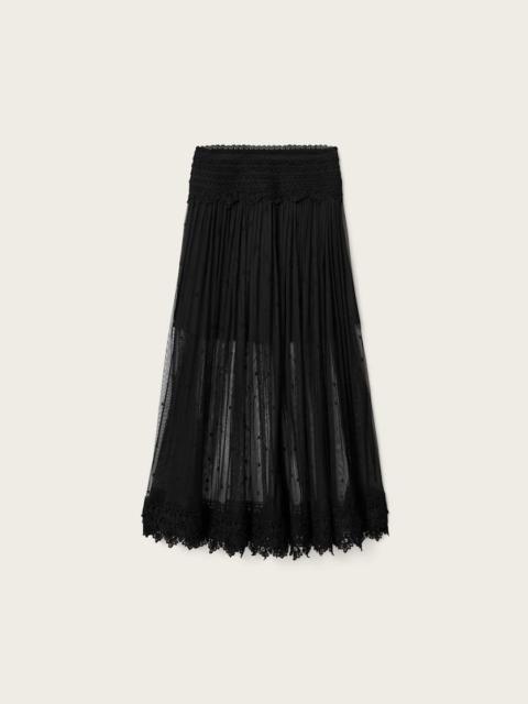 ALLSAINTS TRIXIE LACE MIDI SKIRT