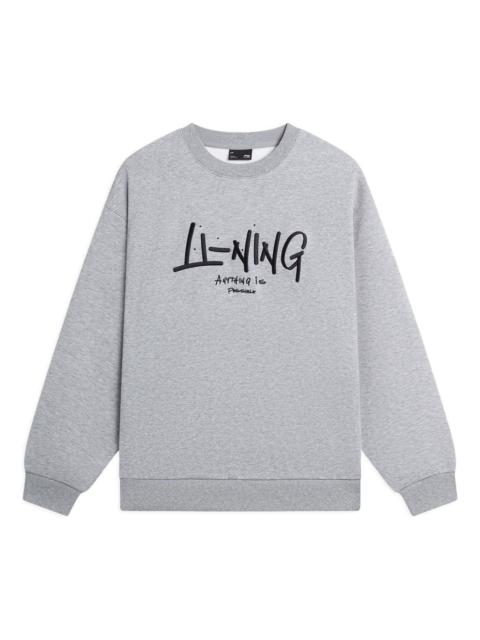 Li-Ning Li-Ning Anything Is Possible Graphic Sweatshirt 'Light Grey' AWDSF75-12