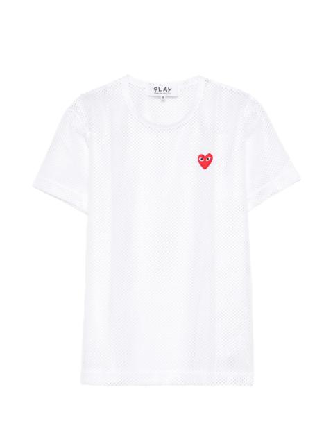 Comme des Garçons PLAY Red Heart Emblem Mesh Tee