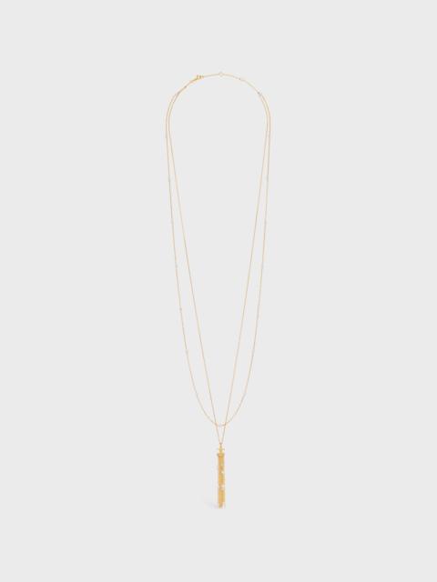 Triomphe Pearl Sautoir in Brass with Gold Finish and Resin Pearls