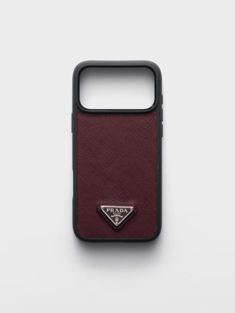 Prada Saffiano leather case for iPhone 17 Pro Max
