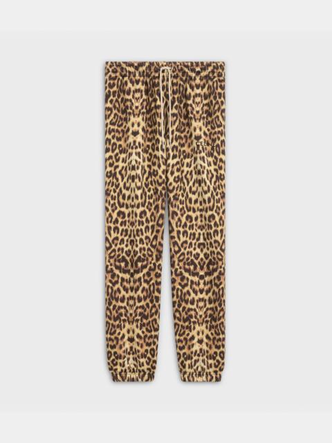 CELINE CELINE-EMBROIDERED TRACK PANTS IN COTTON WITH PRINT