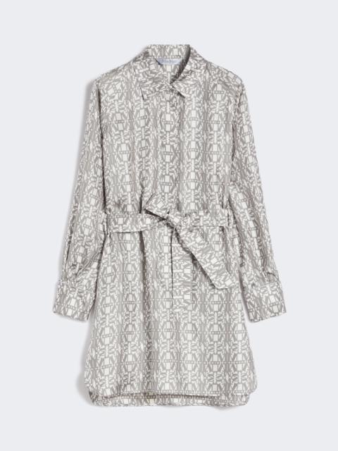 GREMBO Printed silk shirt dress