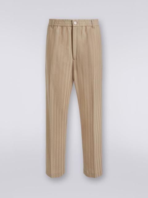 Missoni Viscose and cotton chevron trousers with ironed crease