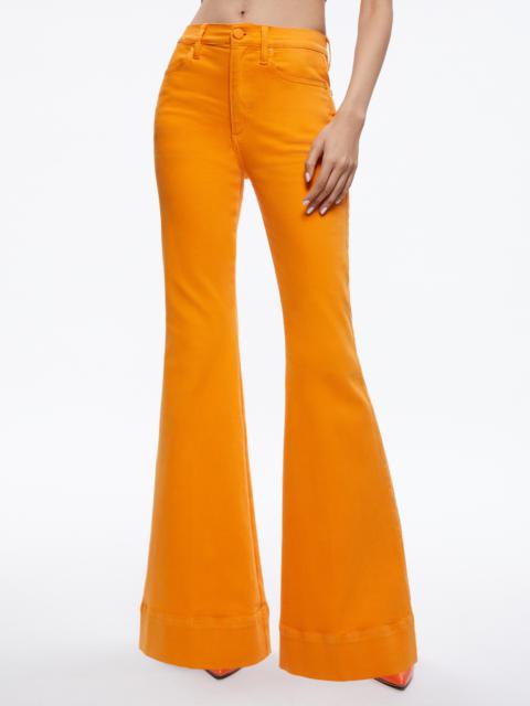 Alice + Olivia BEAUTIFUL HIGH RISE BELL JEAN