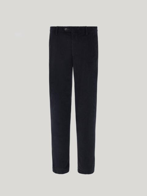 Canali NAVY BLUE COMFORT COTTON VELVET REGULAR-FIT CHINOS