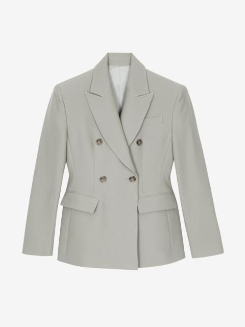 The Frankie Shop Dina Double Breasted Blazer - Light Taupe
