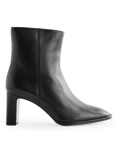 Reformation Women's Gillian 75MM Leather Ankle Boots - Black Leather