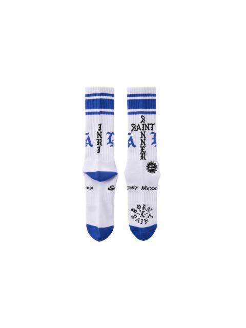 SAINT M×××××× SAINT SINNER SOCKS (WHITE/BLUE)