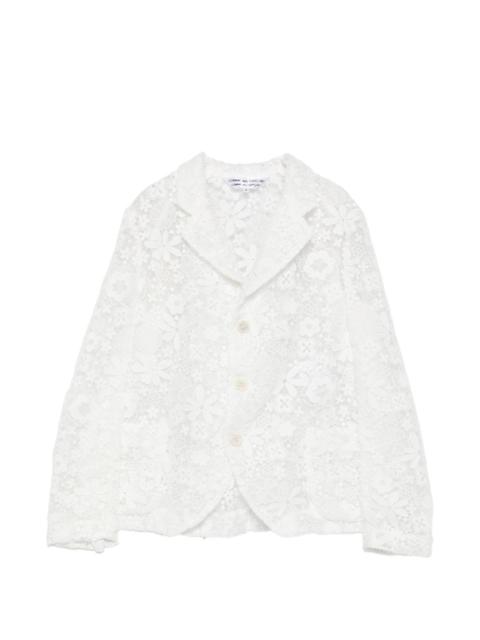 Comme des Garçons Comme des Garçons floral-lace blazer