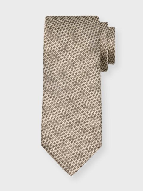 Canali Men's Micro-Basketweave Silk Jacquard Tie