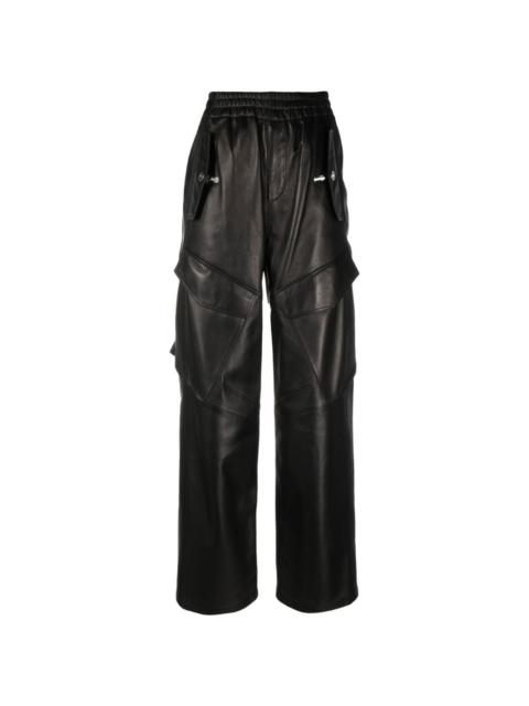 Dion Lee wide-leg leather trousers
