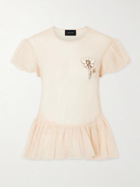 Simone Rocha Sheer Ballet Peplum Top