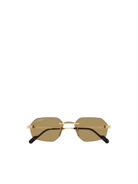 Cartier rimless geometric-frame sunglasses
