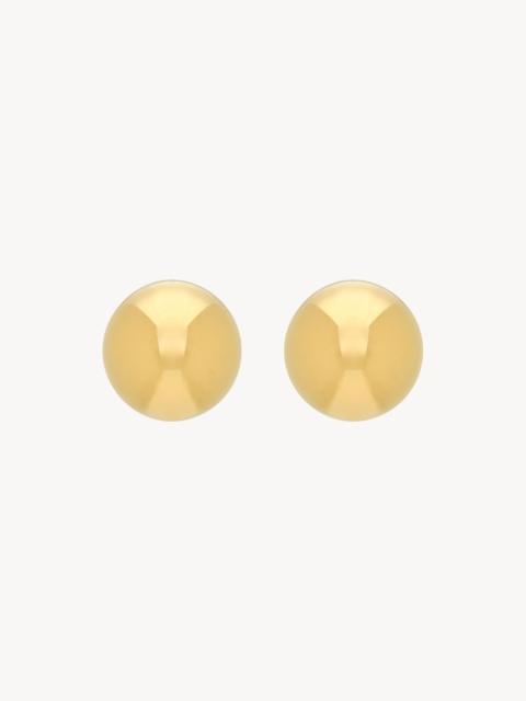 SAINT LAURENT DOME EARRINGS IN METAL