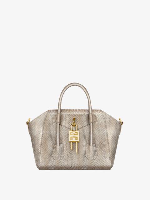 Givenchy MINI ANTIGONA LOCK BAG IN IRIDESCENT PYTHON