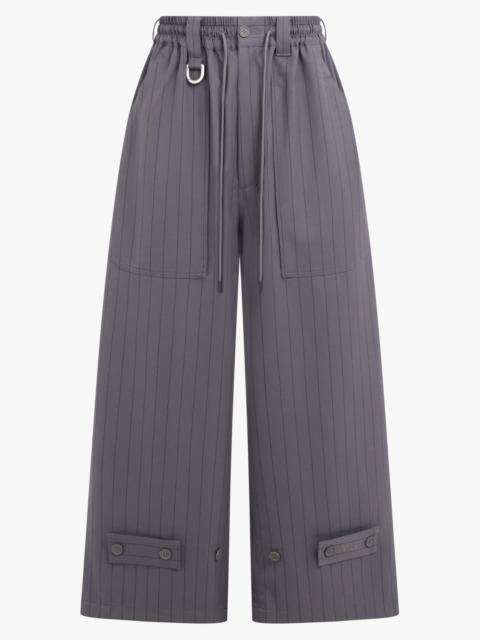 Y-3 PINSTRIPE SPORT UNIFORM WIDE-LEG TROUSER | GRANIT/BLACK