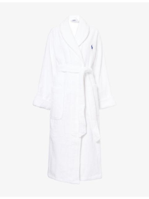 Polo Ralph Lauren Bear-Print Back Cotton Towelling Robe