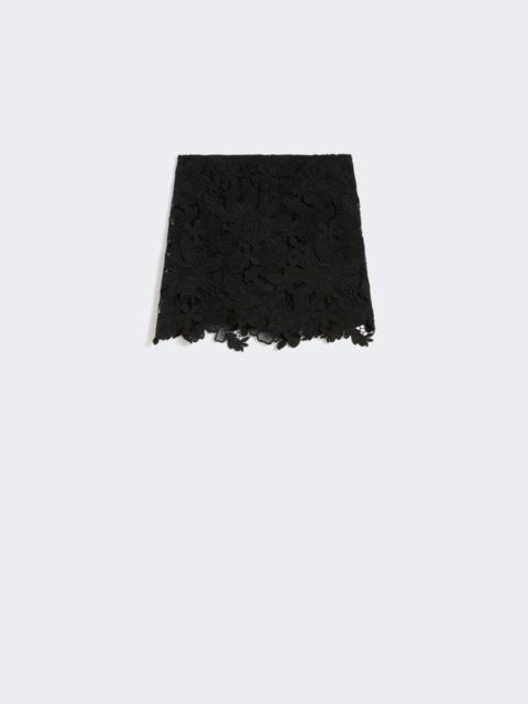 Sportmax Floral macramé skirt - black