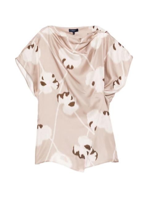 soeur Fedora floral draped blouse