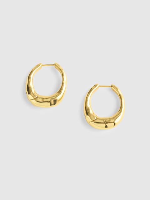 Madewell Hammered Puffy Medium Hoop Earrings