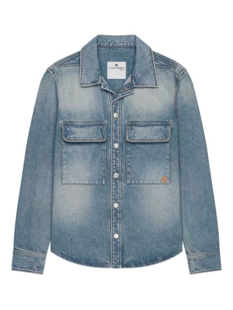 courrèges pocket denim shirt