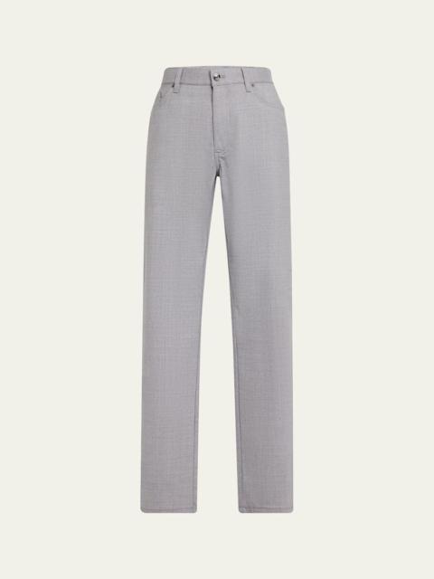 ZEGNA Men's Wool Five-Pocket Pants
