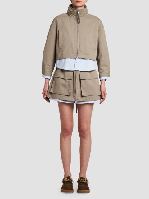 Moschino Women's Cotton-Blend Layered Stand-Collar Jacket - Multi Beige