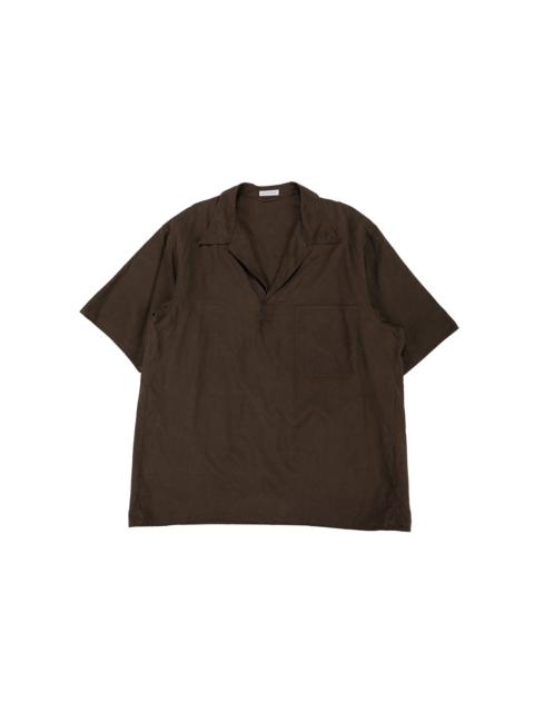 KAPTAIN SUNSHINE Silk Pullover SS Shirt Espresso