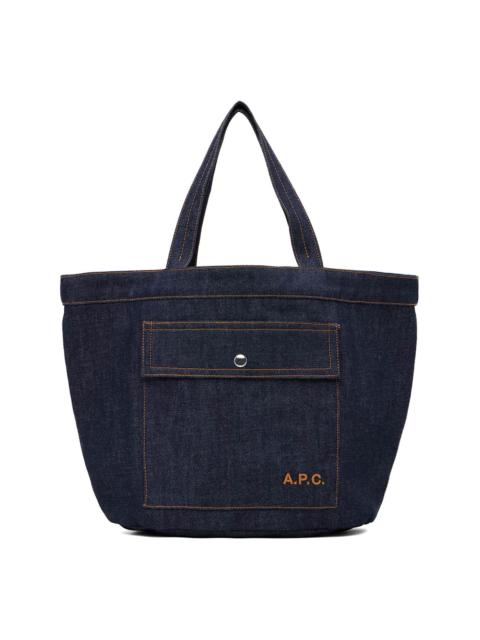 A.P.C. Navy Jade Tote