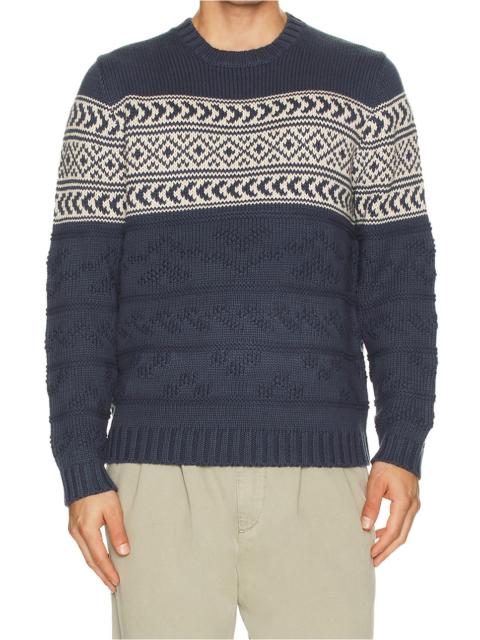 Marine Layer Textured Fair Isle Sweater