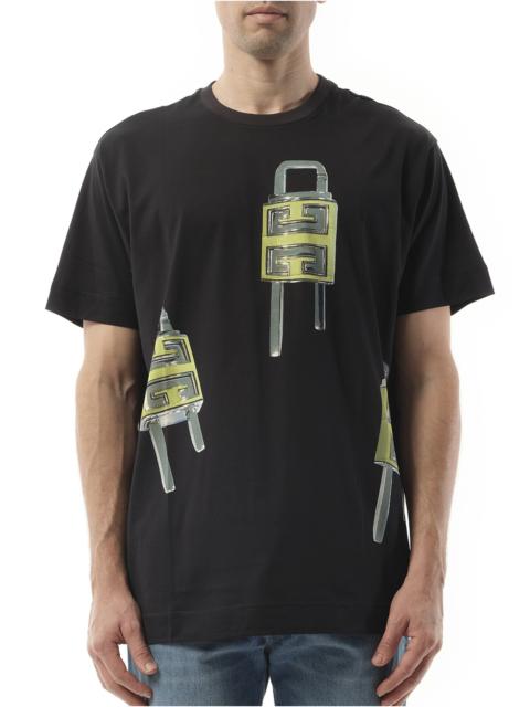 Givenchy U-Lock Print T-Shirt in Black
