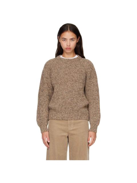 &DAUGHTER Beige Rowan Rib Crew Sweater