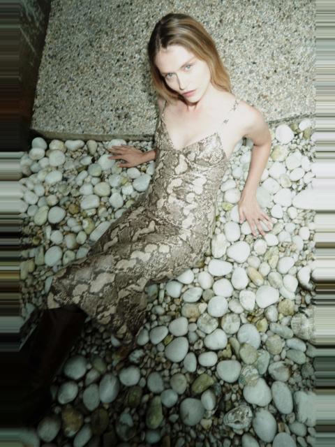 BARDOT Estine Faux Snakeskin Dress In Snake