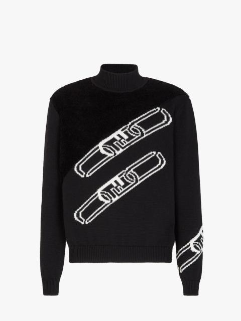 FENDI Black wool pullover