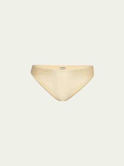 L'AGENCE Nicole Solid Classic Bikini Bottoms