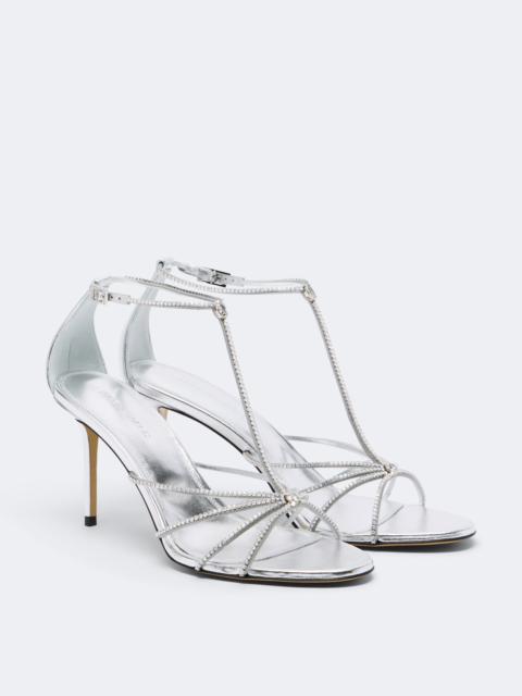 MACH & MACH Daisy embellished leather sandals