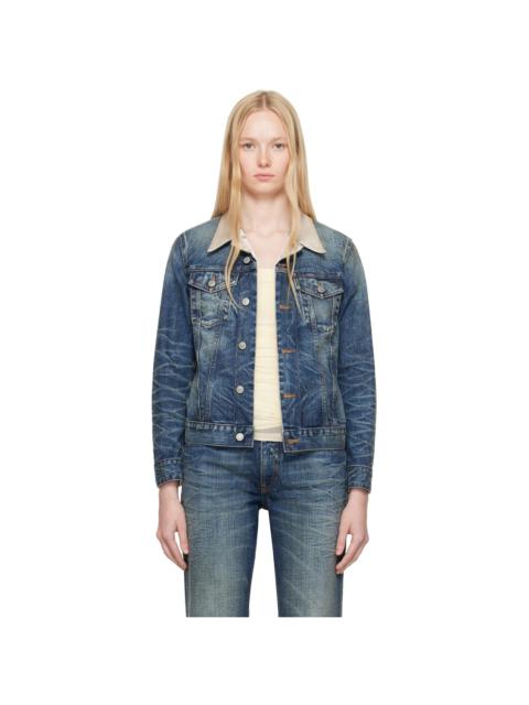 MM6 Maison Margiela Blue Sports Denim Jacket