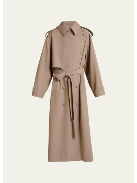 GABRIELA HEARST Tellus Belted Long Trench Coat