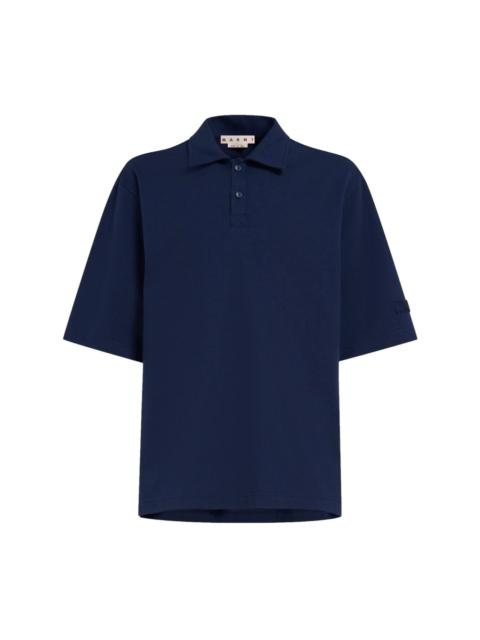 Marni logo-patch cotton polo shirt