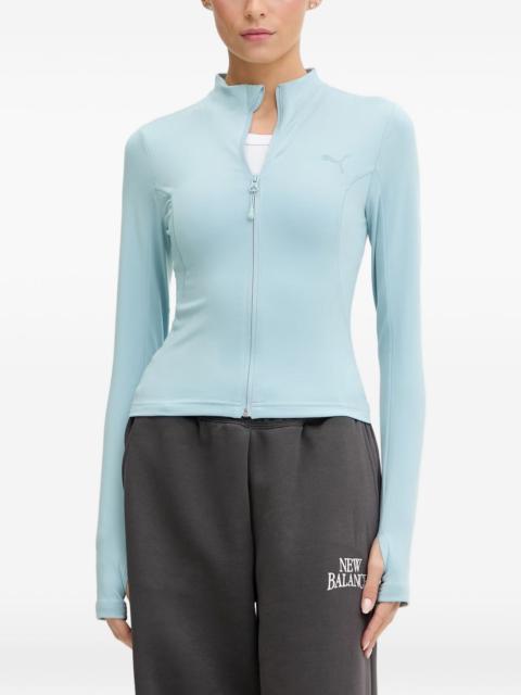 PUMA logo-print zip-up jacket