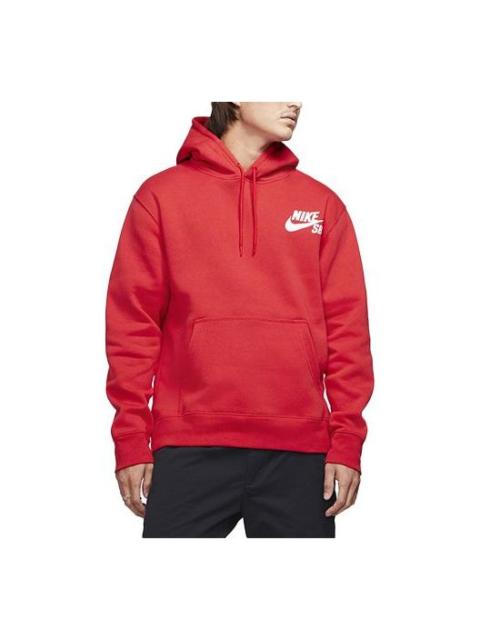 Nike Nike SB Skateboard Icon Skateboard Hooded Long Sleeve Logo Pullover Sweatshirt Men's University Red