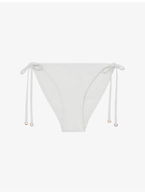 REISS Riah Side-Tie Stretch-Woven Bikini Bottoms