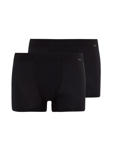 HANRO Cotton Essentials 2-Pack Cotton Boxer Briefs With Covered Waistband