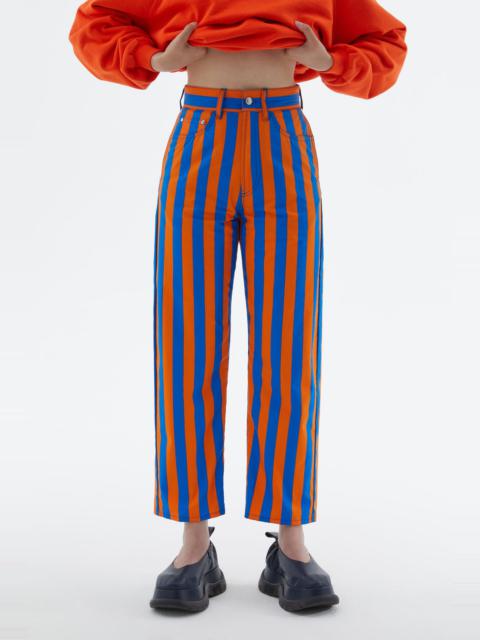 SUNNEI ORANGE & AZURE STRIPED PANTS