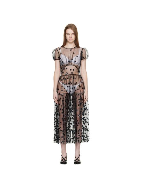 CECILIE BAHNSEN Black CBnanna Midi Dress