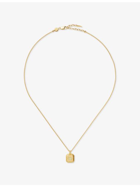 MISSOMA March Birthstone 18ct Gold Vermeil Plated Sterling Silver Pendant Necklace