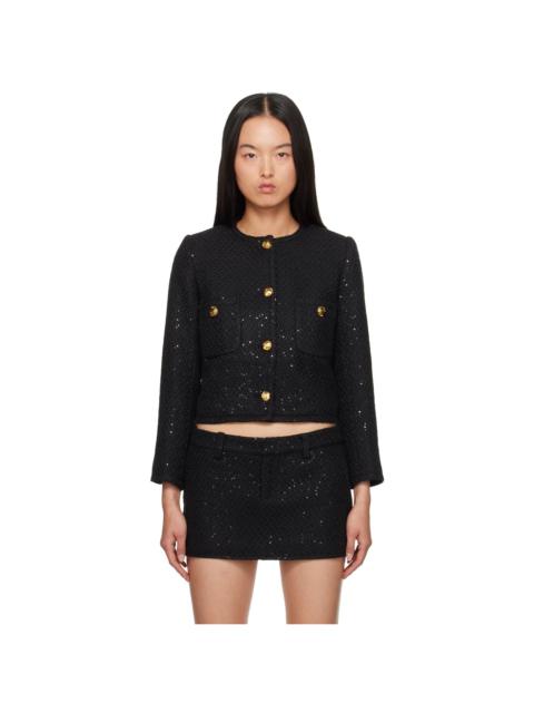 GUIZIO Black Bela Tweed Jacket