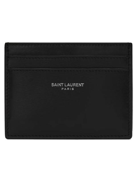 SAINT LAURENT Saint Laurent Card Case in Smooth Leather Black